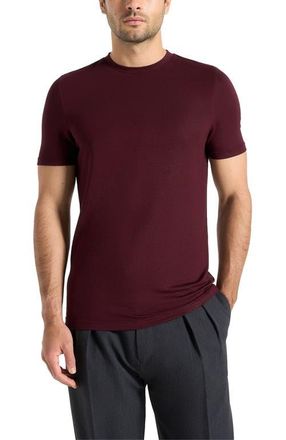 Mani&egrave;re De Voir Fitted Luxe T-Shirt in Wine Red at Nordstrom, Size Xx-Large