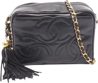 Chanel Pre-owned Vintage Schoudertas - Dames - Vintage Schoudertas - Zwart - ONE Size - Leer - Vintage