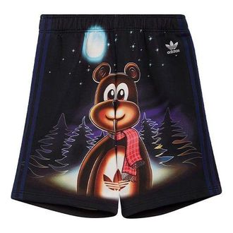 adidas originals x Kerwin Frost Crossover Cartoon Printing Loose Sports Shorts Black HG8777