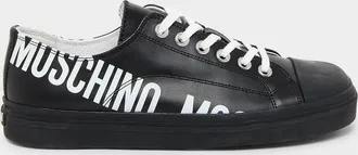 Moschino Men & apos;s Logo-Printed Leather Low-Top Sneakers