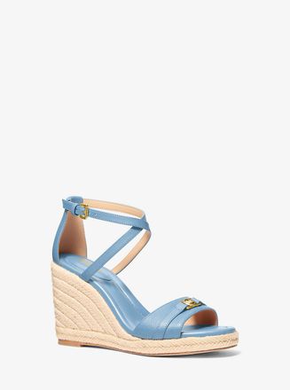 Michael Kors Mandy Saffiano Leather Wedge Sandal