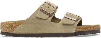 Birkenstock Arizona Su&egrave;de Leren Sandalen Smal - Heren - Sandalen - Beige - 40 EU - Su&egrave;de - Schoenen
