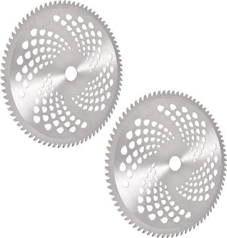 OEM Juego De 2 Cuchillas De Acero Carburo Para Desbrozadora, 10 X 80 Dientes, Para Motosierra, Desbrozadora, Fabricadas En Acero Inoxidable De Alta Calida