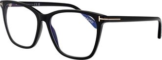 Tom Ford Blue Block Soft Cat Eye Shape Opticals - Dames - Brillen - Zwart - 55 MM - Accessoires