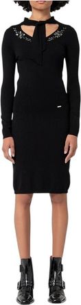Fracomina Pullover Maxi Jurk - Dames - Kleedjes - Zwart - S - Kleedjes