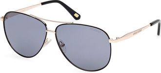 Skechers SE00037 Polarized 33D Womens Sunglasses Black Size 59