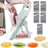 OEM Cortador De Verduras Multifuncional 5 En 1: Cortador Manual De Verduras Con Cuchilla De Acero Inoxidable, Ideal Para Cortar Frutas, Verduras Y Carnes 