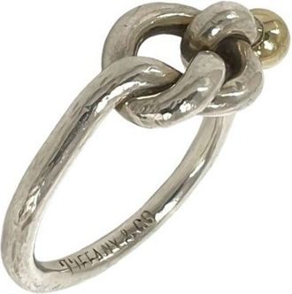 Tiffany & Co. Gold Silver Yellow Gold (18K) Silver 925 Band Ring (Pre-Owned)