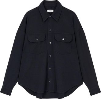 TOMBOY wool two-pocket shirt - Black