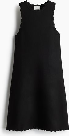 H&M Minikleid mit Wellenkanten - Schwarz