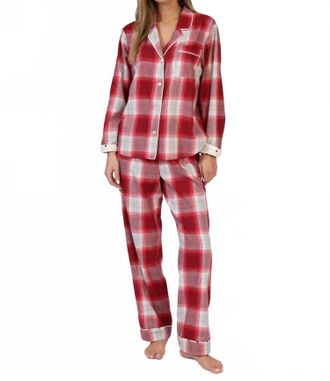 Dylan Plaid Pajama Set In Red