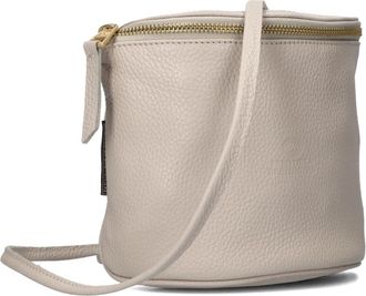 Fred De La Bretoniere Tassen, Dames, Beige, ONE Size, Leer, Beige Leren Crossbody Tas Marianneke