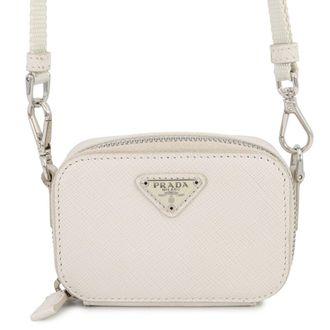 Prada Ivory White Leather Pochette Pouch (Pre-Owned)