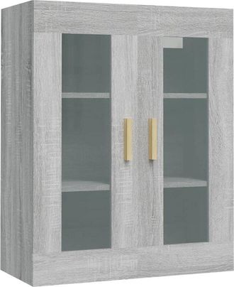 vidaXL Vidaxl - Armario de pared colgante gris Sonoma 69,5x34x90 cm