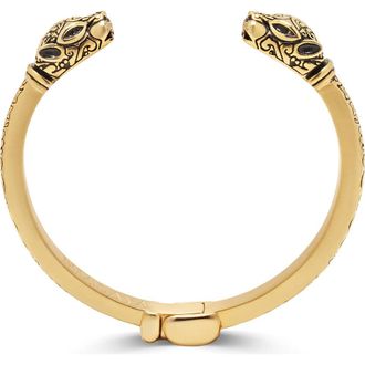 Nialaya Panther Bangle in Gold at Nordstrom, Size X-Large
