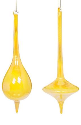 Mark Roberts Elegant Swirl Finial Ornament, Set of 6 in Yellow at Nordstrom