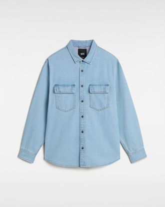 Vans Outdoorhemd VANS PALMHILLDENIMLSWOVEN, Herren, Gr. XL, N-Gr, fadeddenim, Obermaterial: 100% Baumwolle, Hemden Outdoorhemd