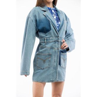 Moschino Womens Multicolor Cotton Denim Jacket Clothing
