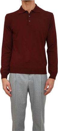 Corneliani Polo - Heren - Polos - Rood - L - Wol - Tops