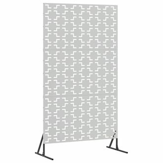 Berkfield Home Privacy Screen 100x50x180 cm Galvanised Steel in Silver | Size: 100 x 50 x 180 cm