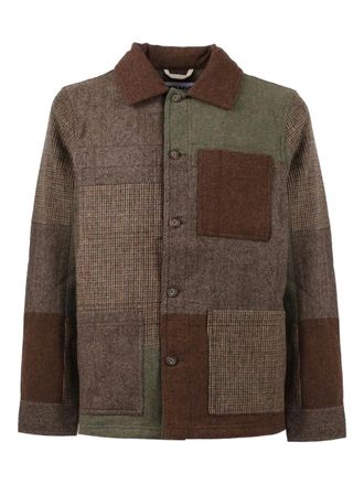 Sebago patchwork tweed jacket - men - Cotton - L - Brown