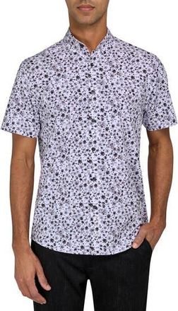 Brooklyn Brigade Abstract Floral Performance Shirt in White/Black at Nordstrom Rack, Size Xx-Large