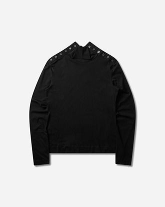 Dries Van Noten Men s Turtleneck Button Sweater Black
