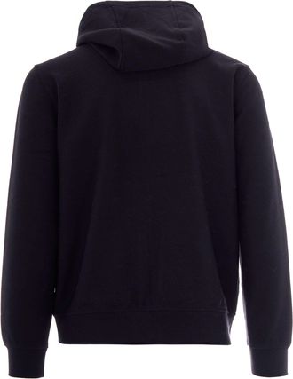 Emporio Armani Mens Hooded Sweatshirt Eagle Jacquard Black Blue External Fabric: Cotton Sweatshirts Sweater