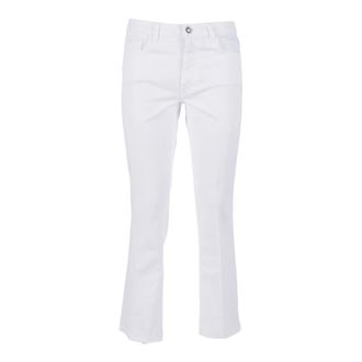 Fay Flared Fringed Trousers - female - Fay - Bootcut Jeans - White - W26 - Jeans