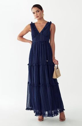 ST MRLO Denison Maxi Dress in Navy Blue at Nordstrom, Size 10
