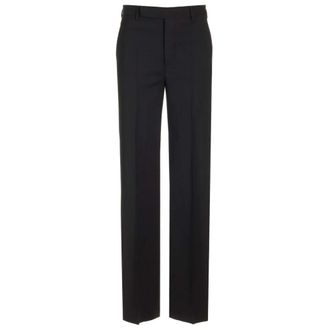 Rick Owens Straight Wool Trousers - female - Rick Owens - Straight Trousers - Black - L - Trousers
