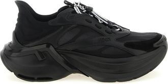 Fendi F-Light Sneakers - Dames - Sneakers - Zwart - 40 EU - Leer - Schoenen