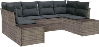 vidaXL Vidaxl - Conjunto De Sof&aacute; De Jard&iacute;n 6 Pcs Gris 234 X 154 X 85 Cm