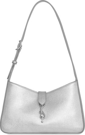 Rebecca Minkoff Small Megan Metallic Leather Shoulder Bag in Silver at Nordstrom