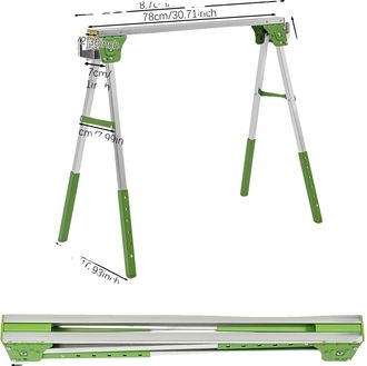 OEM Caballete Plegable, Altura Ajustable, Alta Capacidad De Carga, Verde