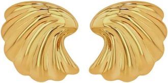 Anine Bing Gebogen Oorschelp Oorbellen - Dames - Oorbellen - Geel - ONE Size - Accessoires