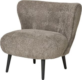 Moloo Sillón de tela bouclé color topo