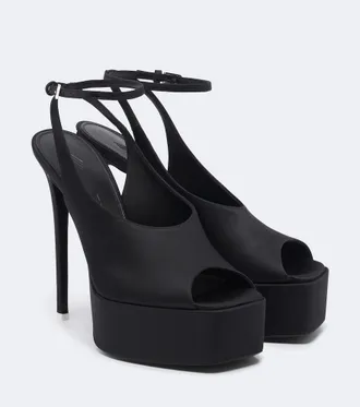 The Attico Ornella satin platform sandals