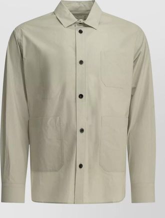 sacai cotton casual shirt jacket