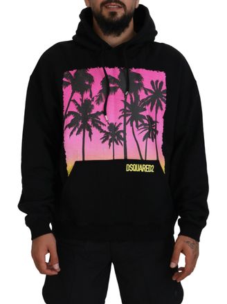 Dsquared2 Dsquared&sup2; Cotton Hooded Printed Men Pullover Mens Sweater (Pre-Owned)