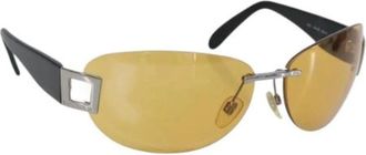 Bulgari Pre-owned Accessories, female, Yellow, Size: ONE SIZE Pre-owned Plastic sunglasses