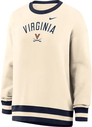 Nike Womens Phoenix (Virginia) Oversized Crew-Neck Sweatshirt in Brown | IV9422-120