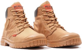 Palladium Schn&uuml;rboots PALLADIUM PAMPA SP20 CUFF WP+, Herren, Gr. 37, braun (woodlin), Textil, Schuhe Schn&uuml;rboots, Wasserdicht