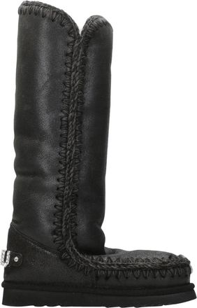 Mou Eskimo 40 Rhinestone Logo Boot - Dames - Winterlaarzen - Zwart - 37 EU - Wol - Schoenen