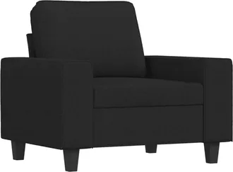 vidaXL Sill&oacute;n De Tela Negro 60 Cm Vidaxl