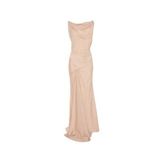 Victoria Beckham Gowns, female, Pink, Size: 2XS Victoria Beckham Dresses