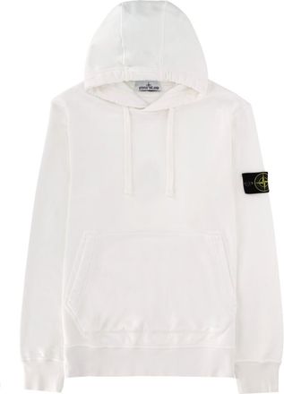 Stone Island White Regular Solid Hoodie