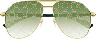 Gucci Sunglasses Gg1220 S 004 Gold/Green Men