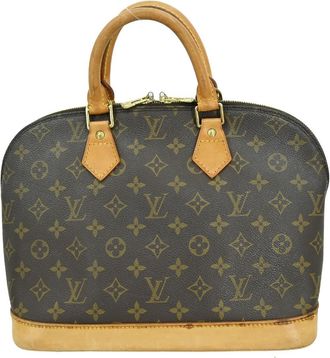 Louis Vuitton Alma Handbag Monogram Canvas Brown Canvas Handbag (Pre-Owned)