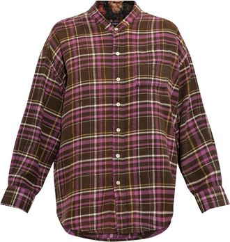 R13 Plaid Shirt - Dames - Overhemden - Veelkleurig - S - Katoen - Overhemden